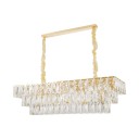 Loft Industry Modern - Cascade Tile Rectangular Chandelier